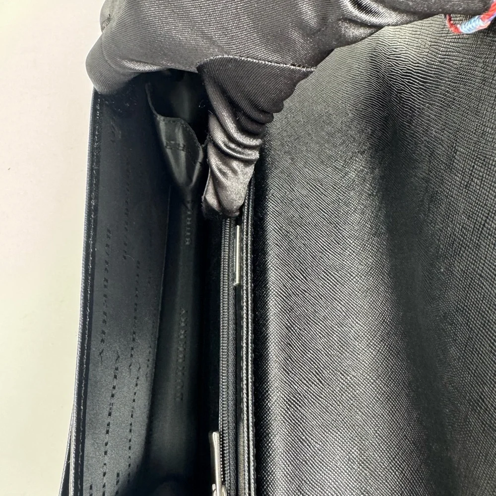 💯Authentic Autre Marque BURBERRY Black Leather Clutch Bag